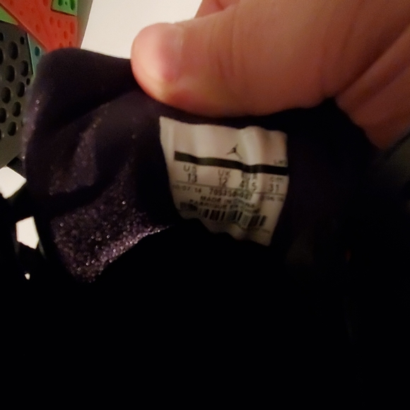 Jordan 7 Black and Multicolor Sneakers - Picture 6 of 6